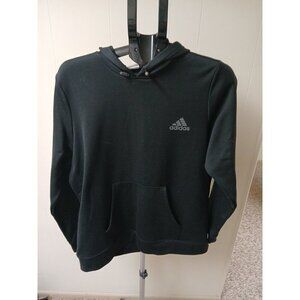 Adidas Essential Hoodie Men's XLarge Black Trefoil Logo Pullover Cinch Pocket